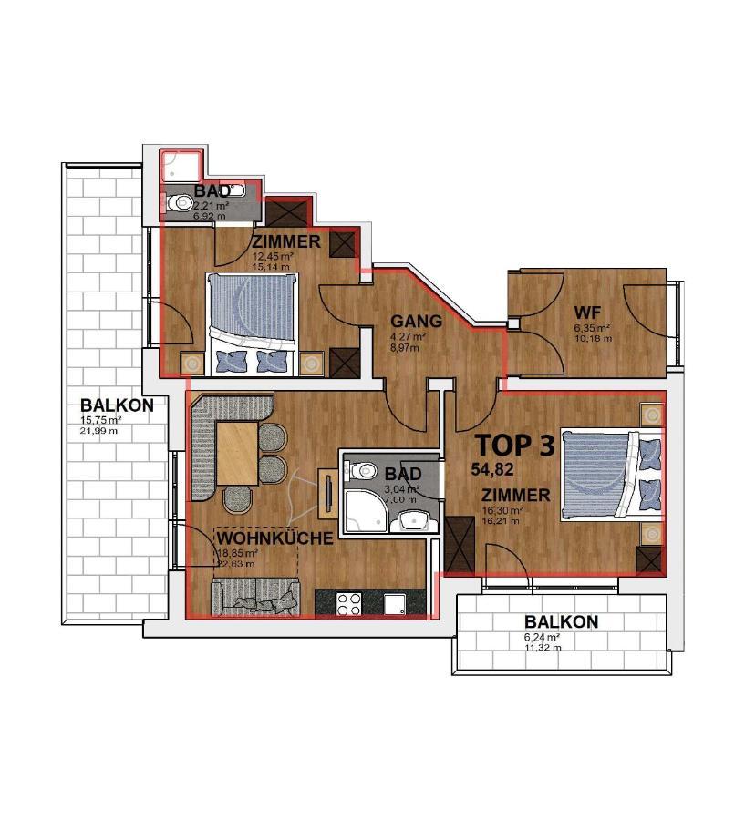 Appartements Bergwelt 외치 외부 사진
